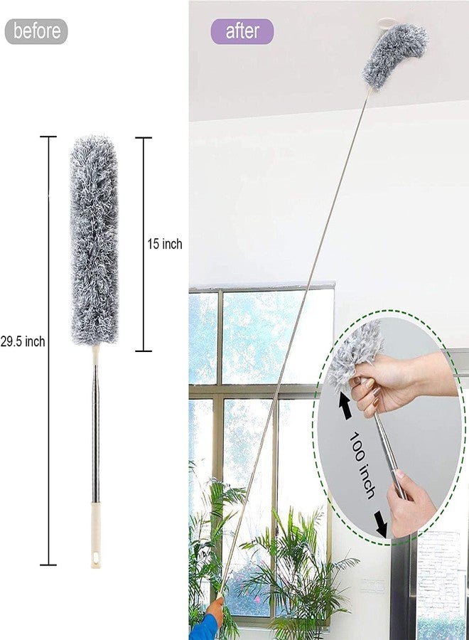 FRENYEAR Flexible Feather Magic Microfiber Duster for Cleaning Brush with Extendable Rod, Dust Fan Cleaner for Home,Room - Image 5